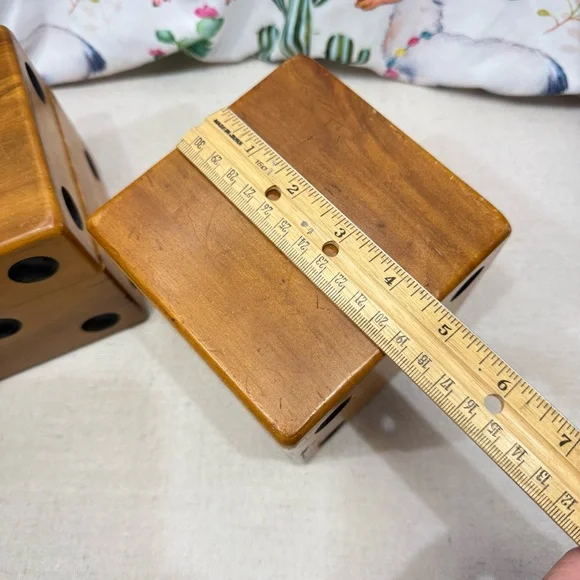 Vintage Wooden Dice Poker Chip Caddy Set by Trend Clocks Zeeland, Mi. - Picture 6 of 13